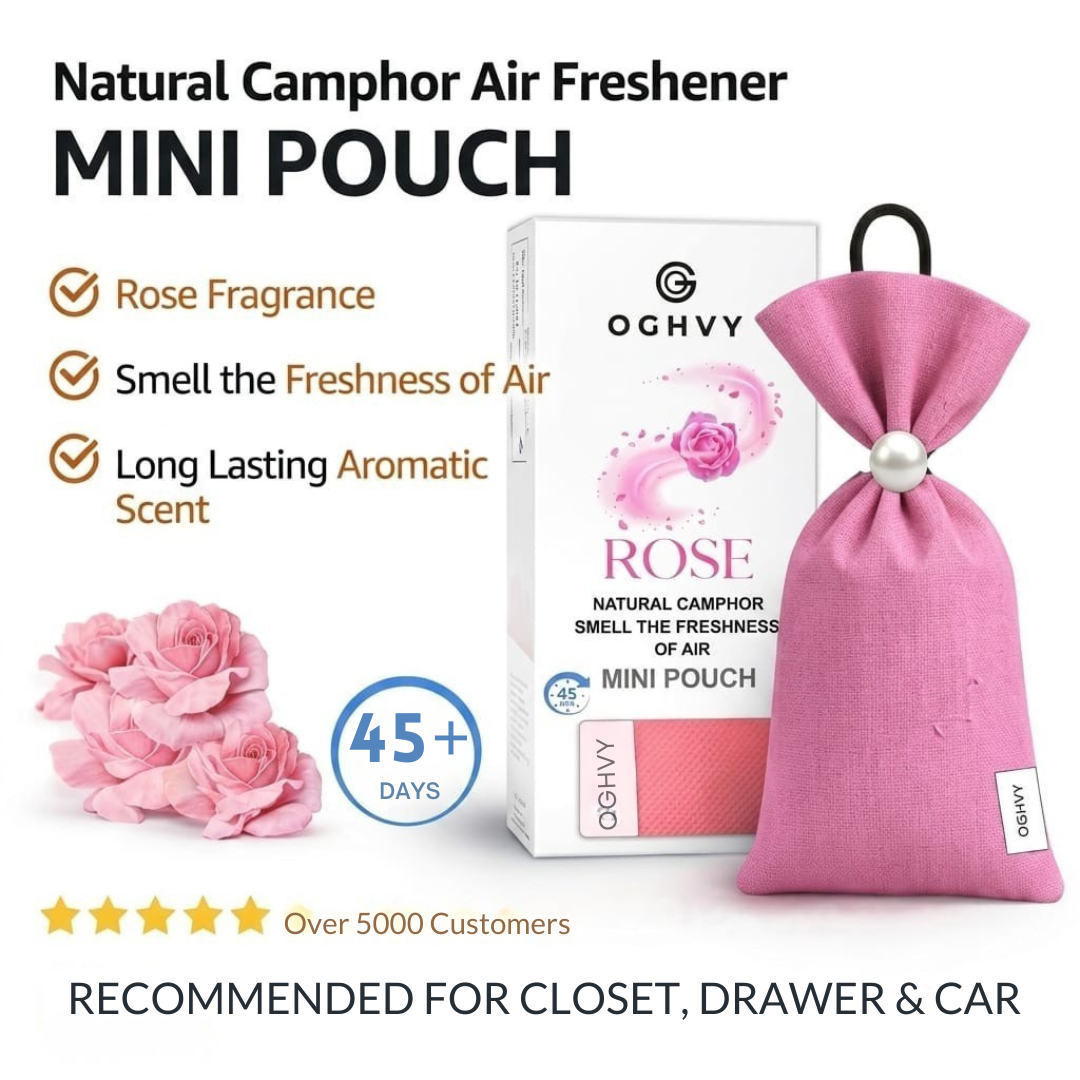 Natural Camphor Pouches – Pack of 3 | Odor Eliminator & Air Freshener.