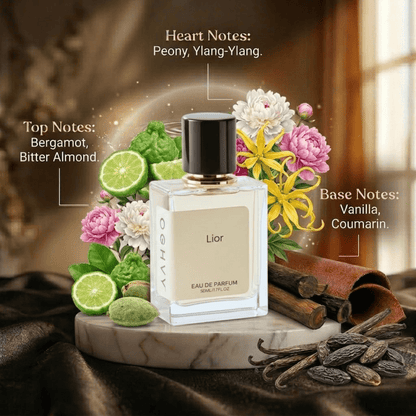 Lior perfume Vanilla & Almond Perfume for Women 50ml | Sweet Floral Fragrance.