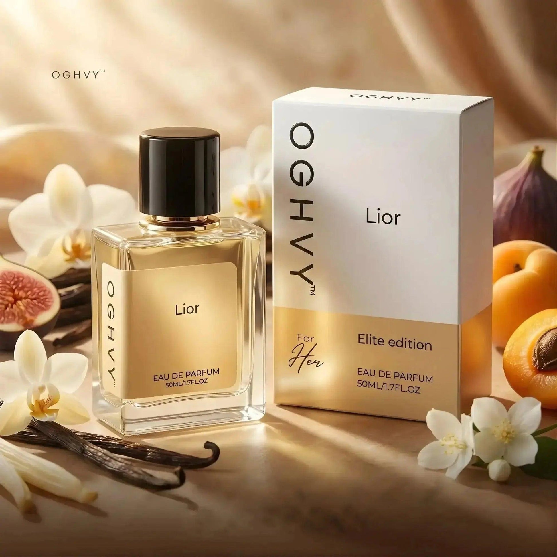 Lior perfume Vanilla & Almond Perfume for Women 50ml | Sweet Floral Fragrance.