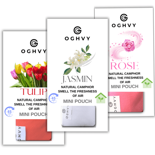 Natural Camphor Pouches – Pack of 3 | Odor Eliminator & Air Freshener.