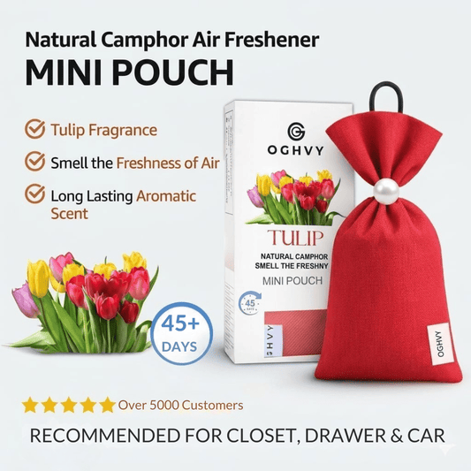 Natural Camphor Pouches – Pack of 3 | Odor Eliminator & Air Freshener.