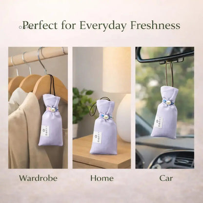 Natural Camphor Pouches – Pack of 3 | Odor Eliminator & Air Freshener.